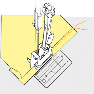 blind hem - foot and stitch diagram BI