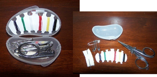 Travel-sized sewing kit from Thrifty Fun