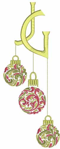 jg holiday monogram doodle