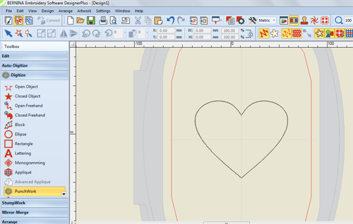 Digitized Punchwork Heart