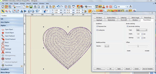 Digitized Punchwork Heart