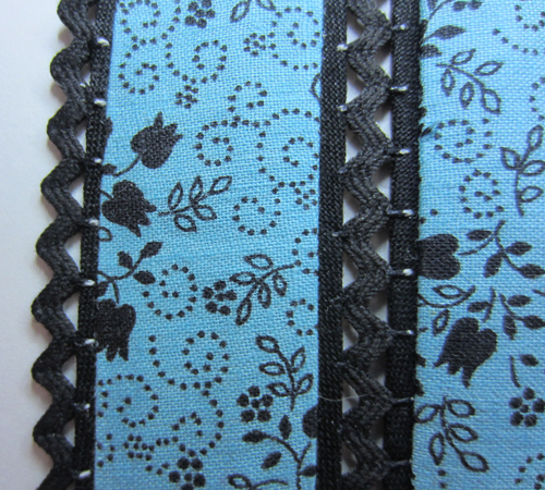 Floating Rickrack Sewing Technique - edging and insertion