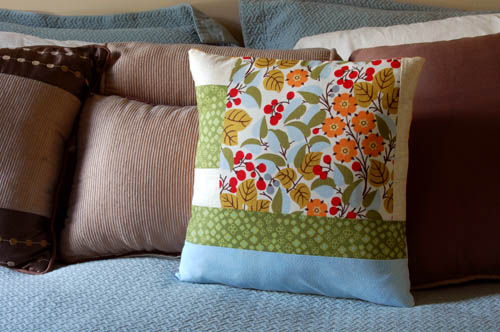 Geometric Quilt Block Pillow