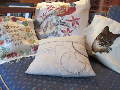 vintage pillow covers by Georgia Bonesteel