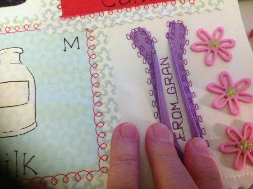 How to Make a Fabric Book with Zipped-Up Secret Messages