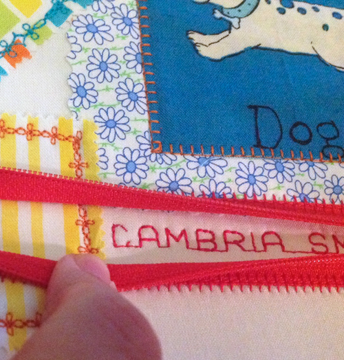 How to Make a Fabric Book with Zipped-Up Secret Messages