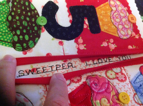 How to Make a Fabric Book with Zipped-Up Secret Messages
