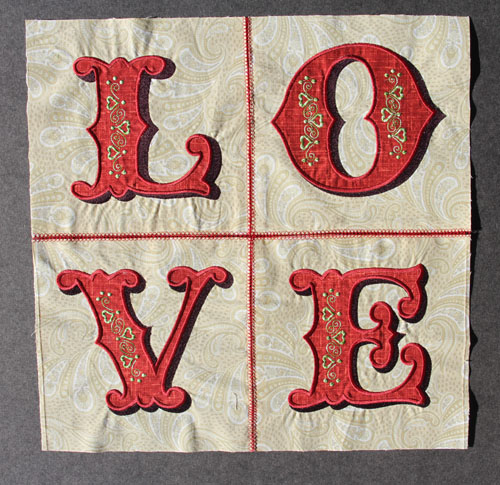L-O-V-E Quilt Block