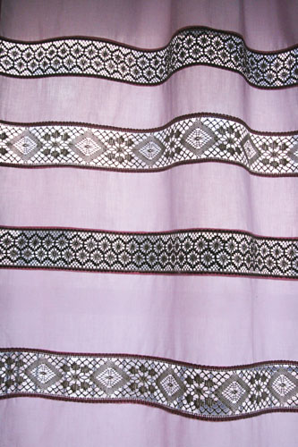 Curtain with Lace Inserts