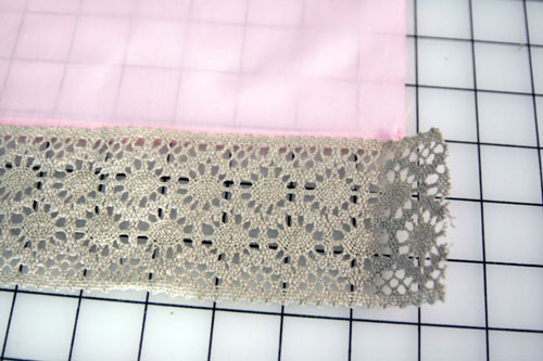 Curtain with Lace Inserts - step 3
