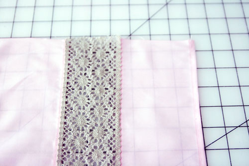 Curtain with Lace Inserts - step 6