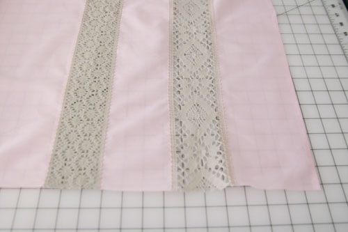 Curtain with Lace Inserts - step 7