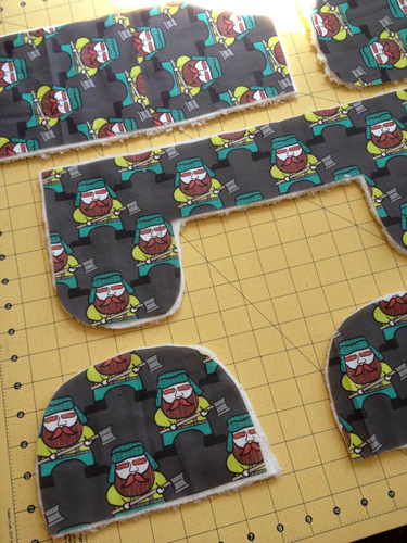 How to Make a Lumberjack Hat - cutting out the fabric