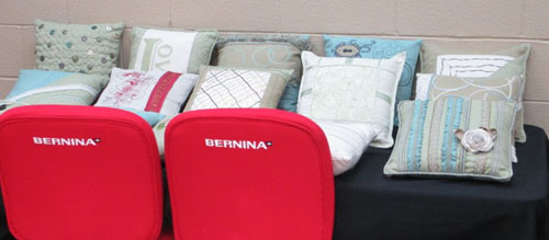 Sew Creative Pillows featuring different sewing techniques