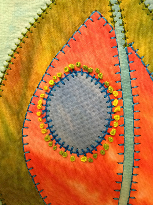 combination hand and machine stitching