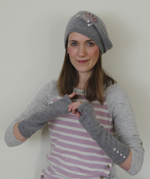 Beret and Mitts from Old Sweater
