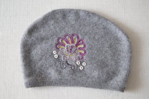 Beret and Mitts from Old Sweater