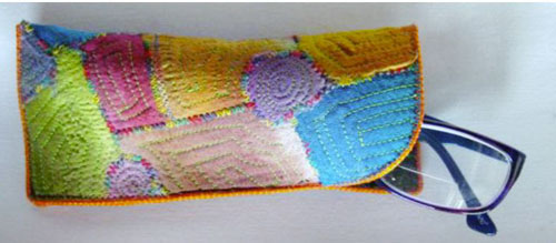 How to Make a Scrappy Glasses Case - variation
