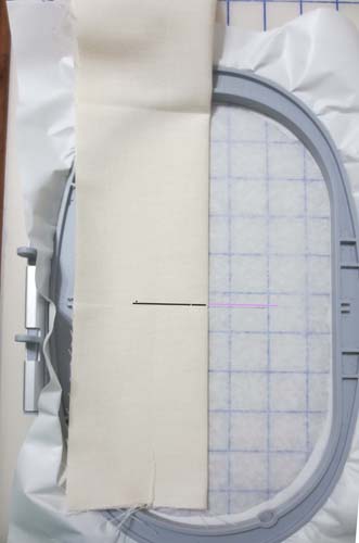 Aligning Centers for Hoopless Embroidery