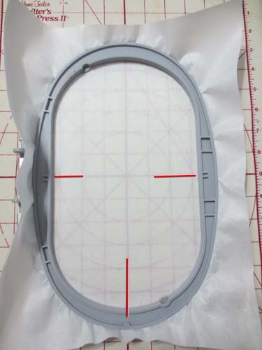 Aligning Centers for Hoopless Embroidery