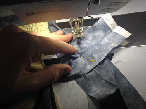 sew from corner to corner
