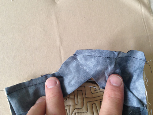 trim excess binding away