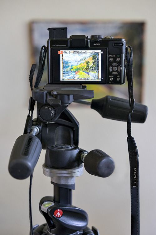 Camera on tripod