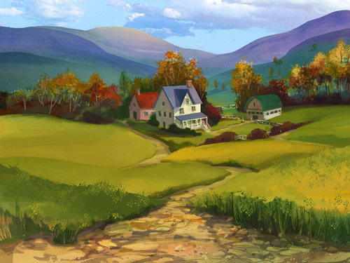 painted fabric background