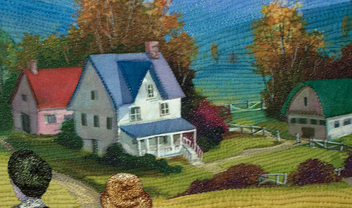 thread painting close-up