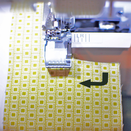 overlocked inner corner - serger tip