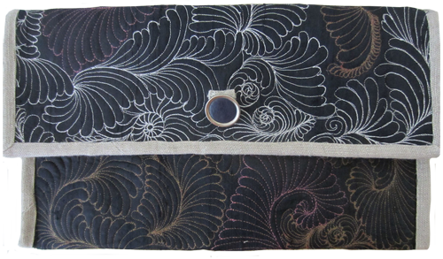 DIY Silk Clutch with Bobbin Work Quilting