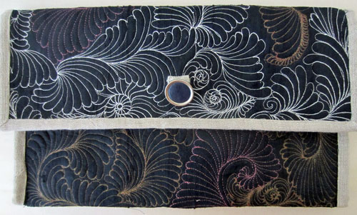DIY Silk Clutch with Bobbin Work Quilting