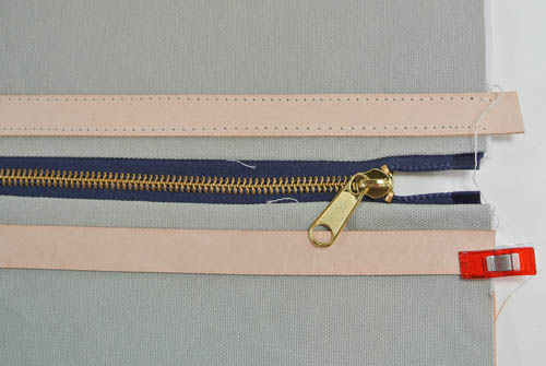 apply leather strips