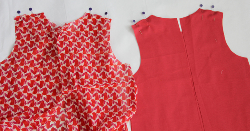 sew shoulder seams