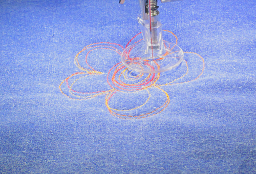 freemotion thread play with echo quilting and cutwork foot
