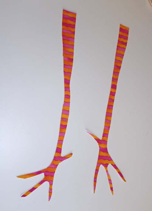 cut out legs for applique
