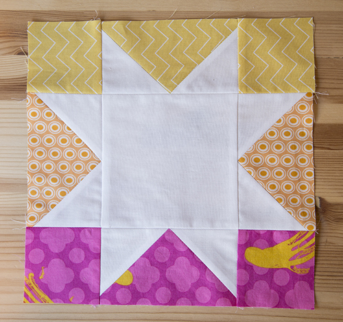 Summer Sparkle block - sunset colors