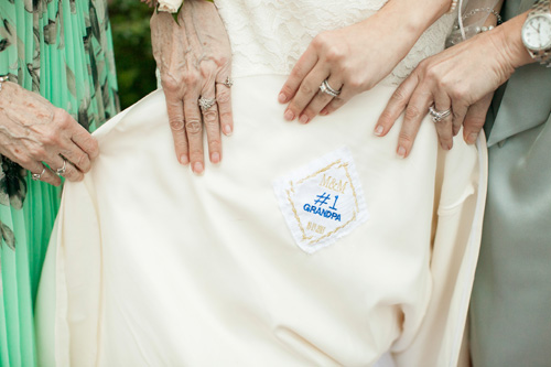embroidered message