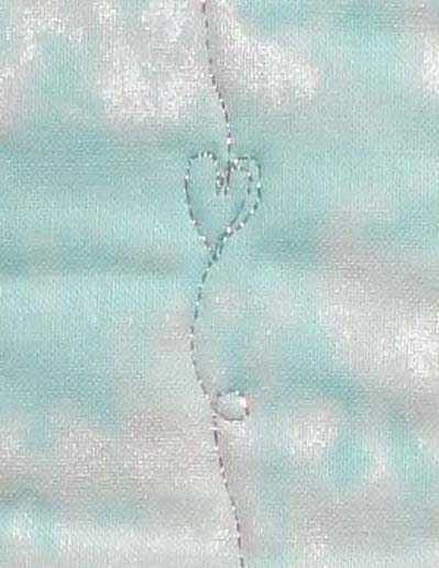 free motion heart stitching