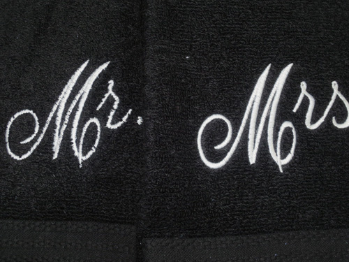 embroidery on towels
