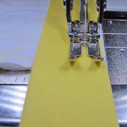 stitch to seam's width from end