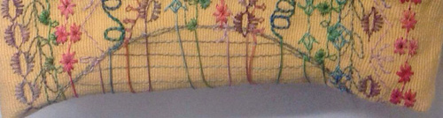 stitched gusset outline