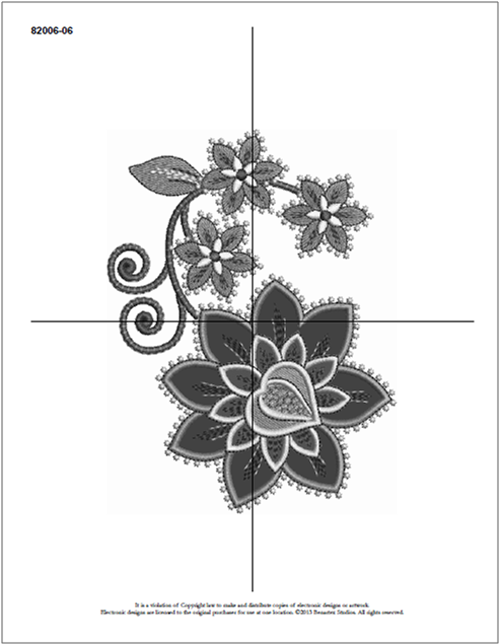 paper embroidery template
