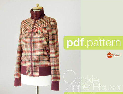 Waffle Patterns' Cookie Zipper Blouson