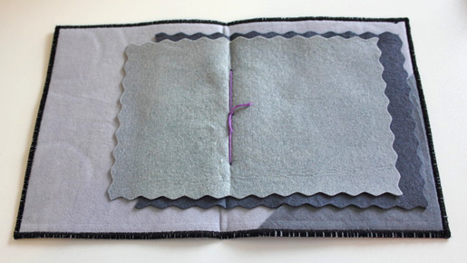 completed book - open