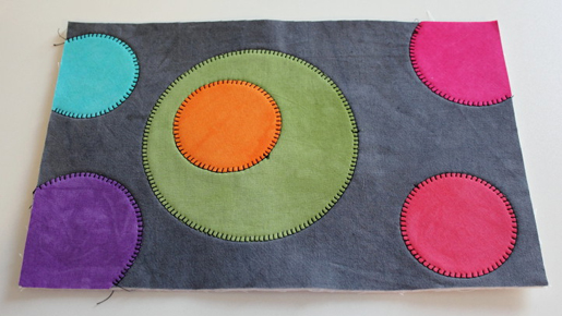 wool applique - stitched