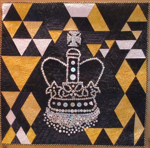 God Save the Queen - button quilt by Georgia Bonesteel
