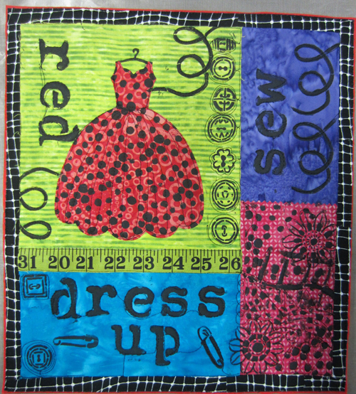 Red Dress Up Quilt - unfinished