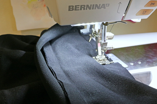 sew peplum to waistband