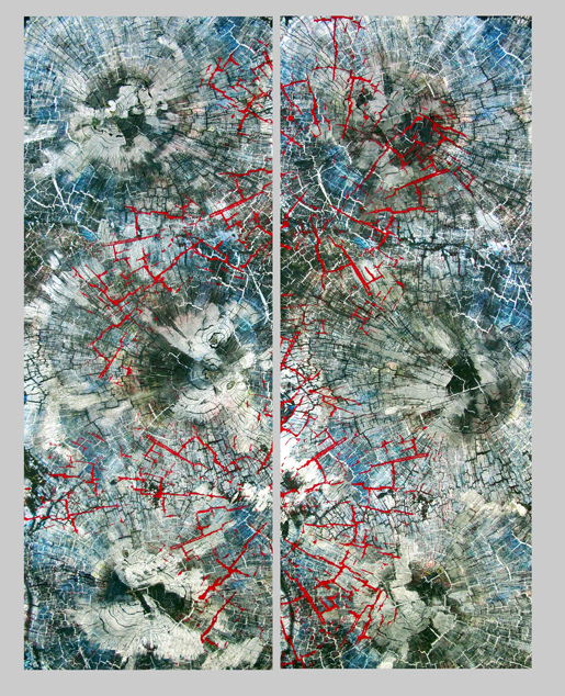 Line Dance, Tree Ring Patterns - Variation 3 by Barbara Schneider